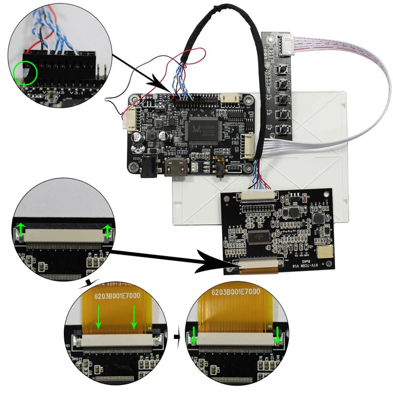 VSDISPLAY 5" ZJ050NA-08C 5 inch 640X480 LCD Screen Work with LCD Controller Driver Board VS-N5V3.1 AT050TN22 Replacement Screen - Image 5